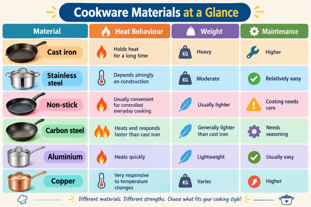 Cast Iron vs Other Cookware Materials