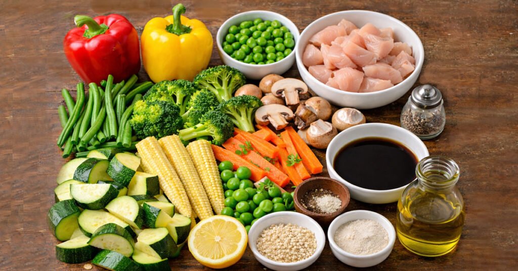 Stir Fried Vegetables ingredients